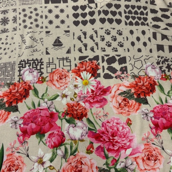 Johnny Was Mystery Print Ladies V-Neck Long Sleeves Boho Sz Small - Picture 10 of 10